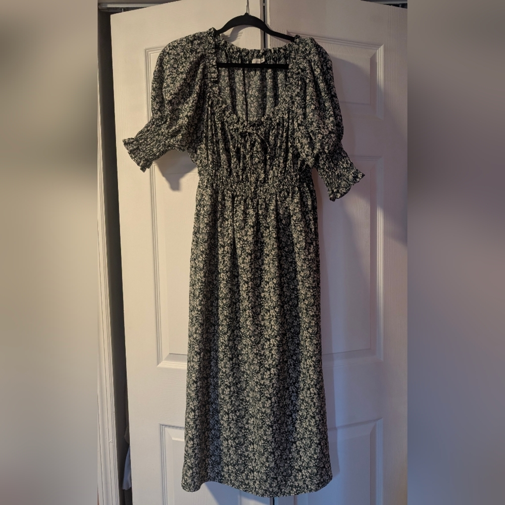 Floral Green Dress